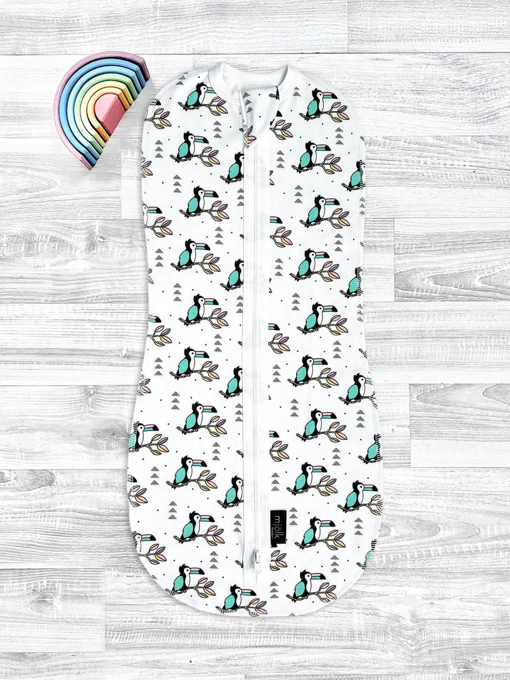 Пелёнка-кокон Mjölk Туканы, уценка