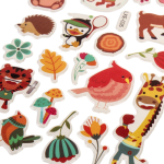 Наклейки выпуклые "Животный мир" 20*10см.