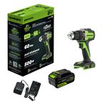Дрель-шуруповерт акк. Greenworks DD560, 24V, б/щет, 30/60 Нм,13мм, Anti-kickback,1х4Ач,ЗУ,кор (3708407CUB)
