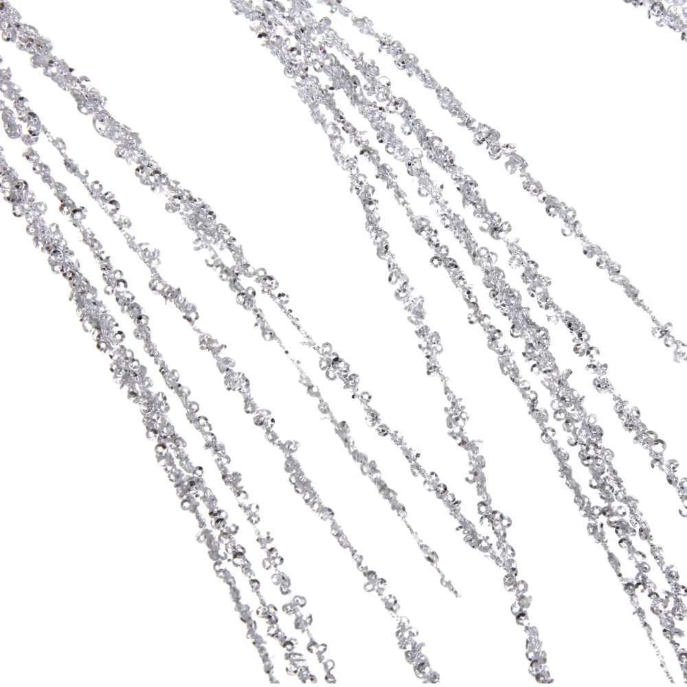 Ветка декоративная «Снежный блеск» 80 см, Серебро