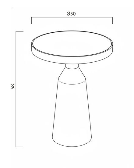 Черный приставной столик “Ровена”
