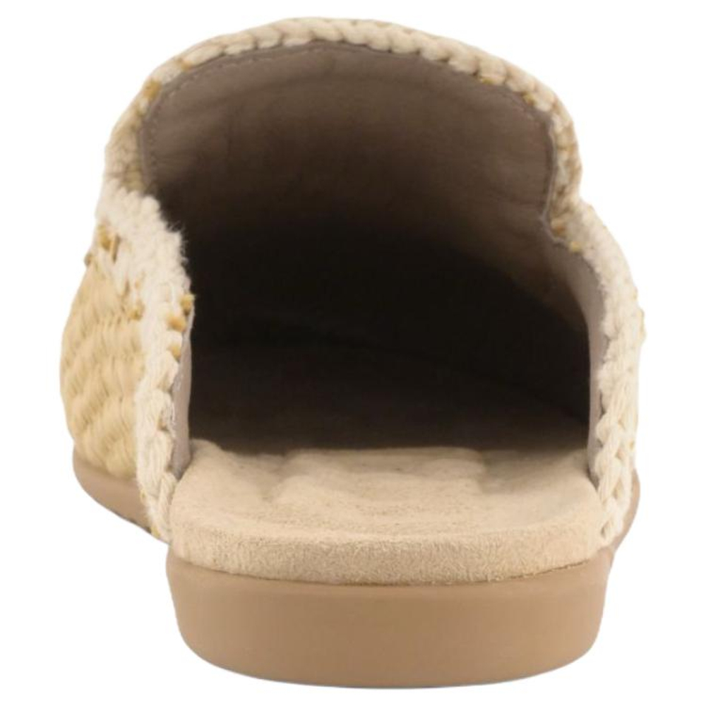 MOU Rubber Sole Abrasion Resistant Closed Toe Slippers Women"s Beige