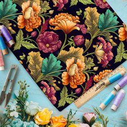 Ткань премиум бифлекс флоральное заклинание