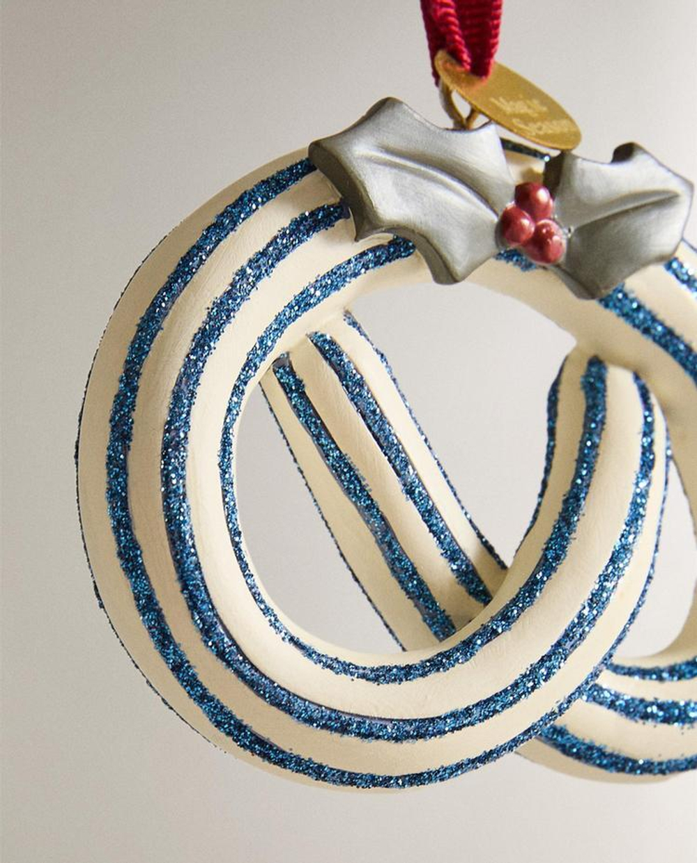 ZARA HOME ЁЛОЧНОЕ УКРАШЕНИЕ "КРЕНДЕЛЬ", СИНИЙ