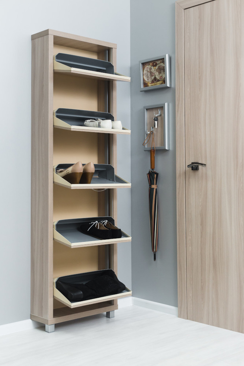 Обувница в прихожую фасад лдсп для обуви Люкс 5 ясень шимо