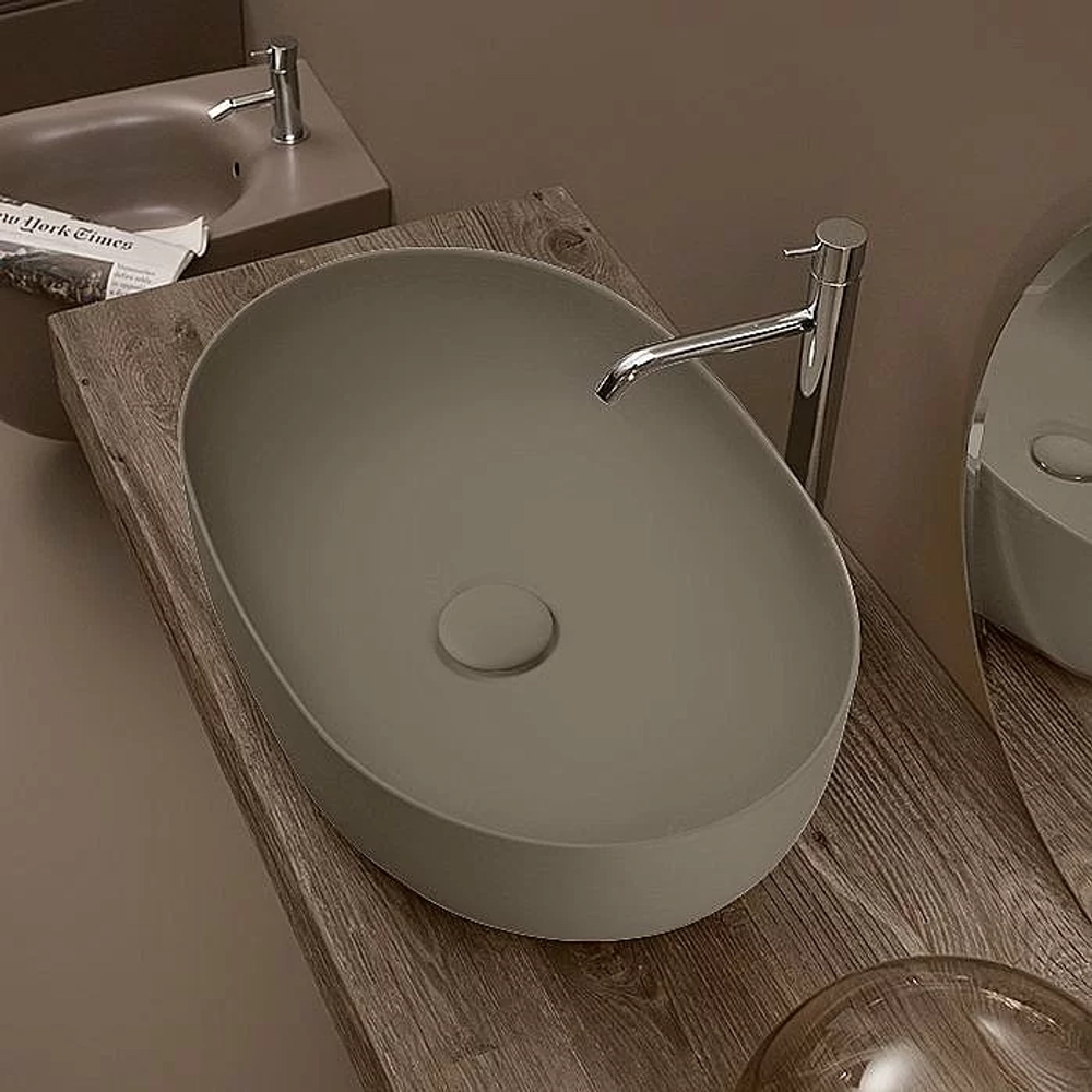 Раковина накладная Kerasan Nolita 60 534381 Nocciola mat