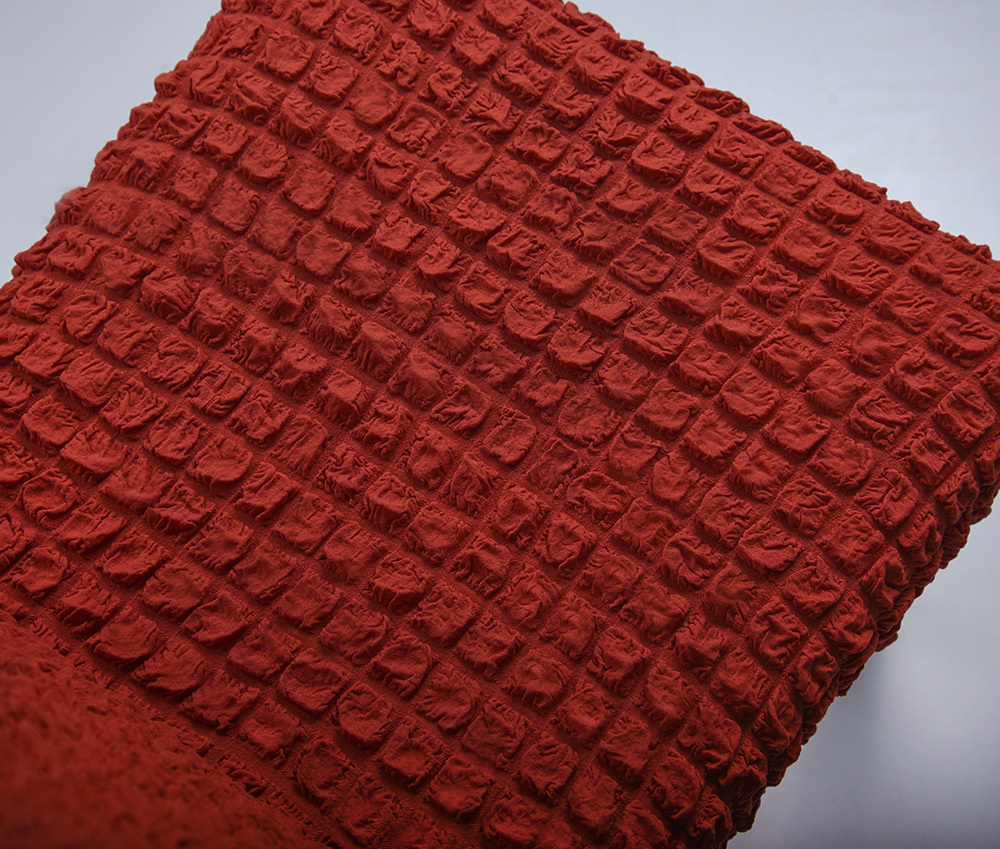 Чехол на стул без оборки со спинкой, цвет Терракот, Набор 6 шт.