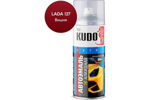 Эмаль алкидная ВАЗ Kudo 127 Вишня (520мл) аэрозоль