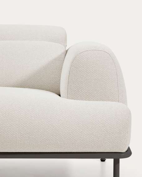 3-местный диван Aurum цвета экрю с откидывающимся подголовником