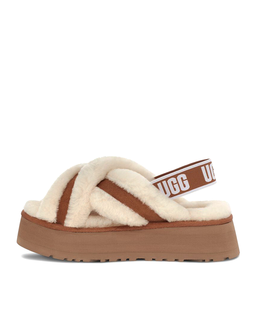 DISCO CROSS SLIDE-chestnut