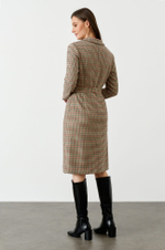 51430 Платье женское (зеленая клетка)