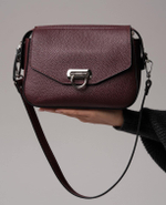 Сумка кожаная кросс-боди Azaro 3684 зимняя вишня