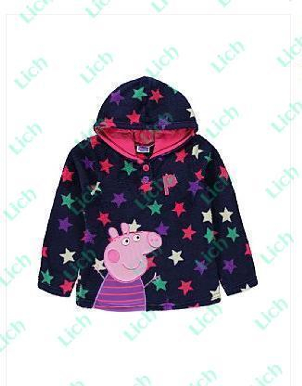 Худи со звездами и аппликацией свинки Пеппы