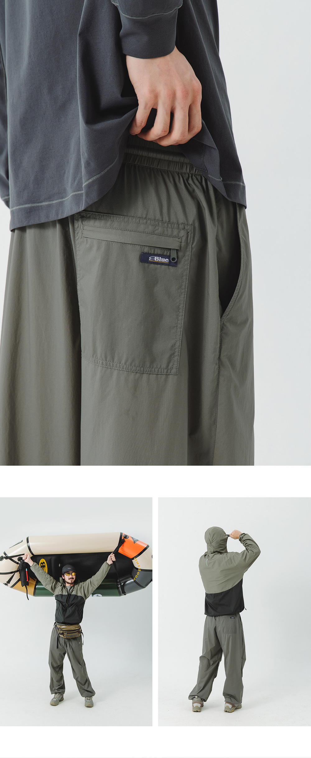 Брюки Nothomme Blue Spring/Summer Ultra-Light Ultra-Thin Antibacterial Casual Pants Outdoor Lightweight Parachute