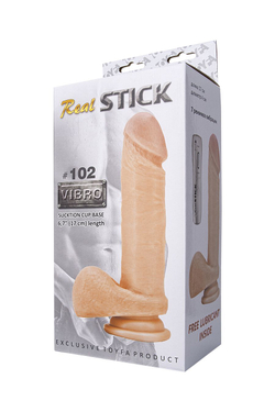 Вибратор RealStick #102 телесный, 7 режимов вибрации, 17 см