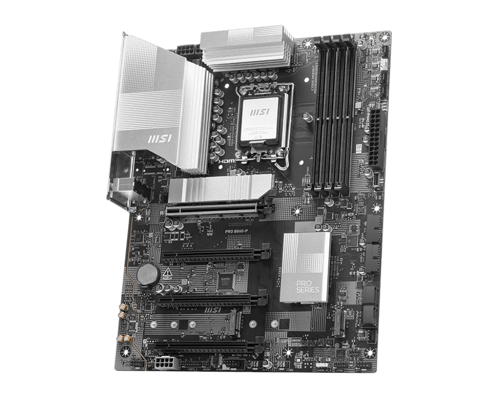 Материнская плата MSI PRO B860-P LGA1851 4xDDR5 4xSATA3 RAID 3xM.2 HDMI Type-C DP ATX
