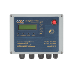 Пульт управления фильтрацией/подогревом (2 насоса, 220В, 2.2кВт, датчик t) - AT Digital-S DOUBLE - Акон, Россия