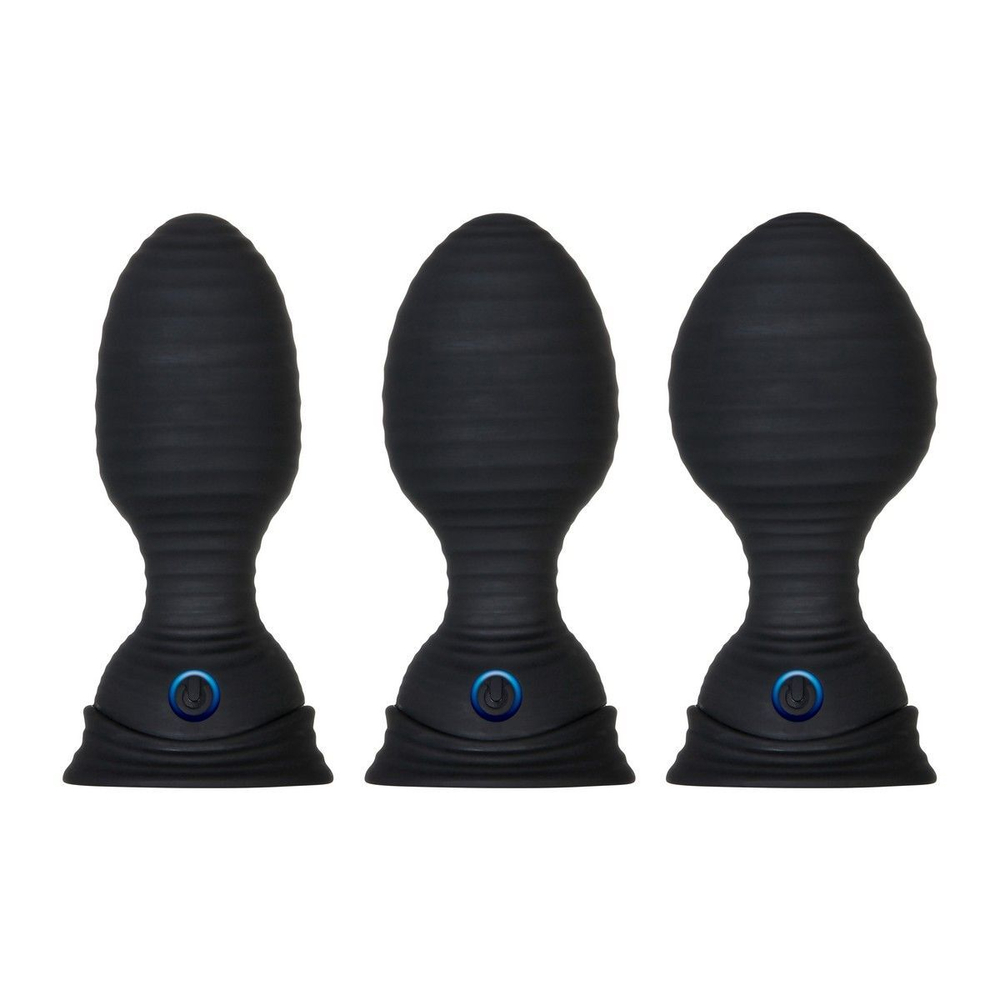 Черная анальная пробка с вибрацией и функцией расширения Shape Shifter - 11,7 см. (Цвет: черный)