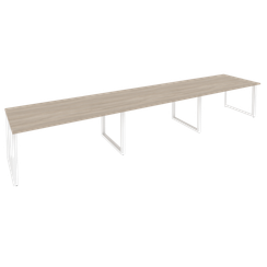 Onix Стол переговорный O.MO-PRG-3.4 Дуб Аттик/Металл Белый 4740*980*750