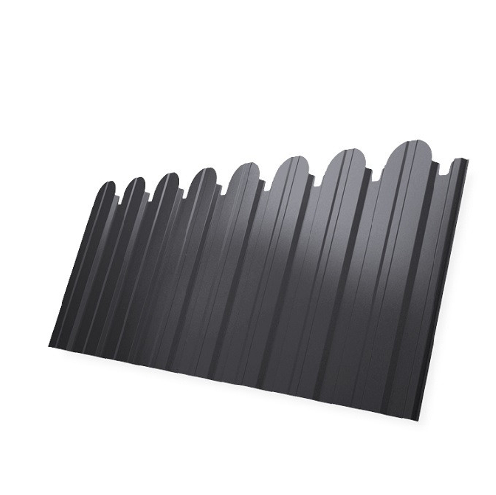 Профнастил С10 Grand Line Optima Pe 0,45 мм RAL 7004 сигнальный серый фигурный