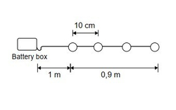 Гирлянда с белыми шариками 10 LED Luca Lighting