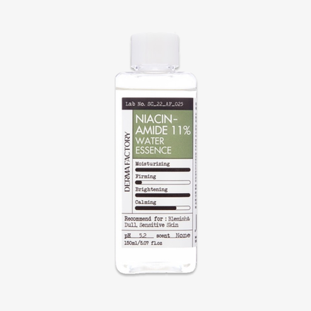 DERMA FACTORY NIACINAMIDE 11% WATER ESSENCE Увлажняющая эссенция для лица с ниацинамидом (150 мл)