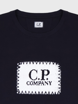 Футболка C.P. Company 30/1 Jersey Label Logo Navy