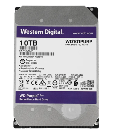 Жесткий диск Western Digital WD Purple Pro 10 ТБ 3,5″ (WD101PURP)