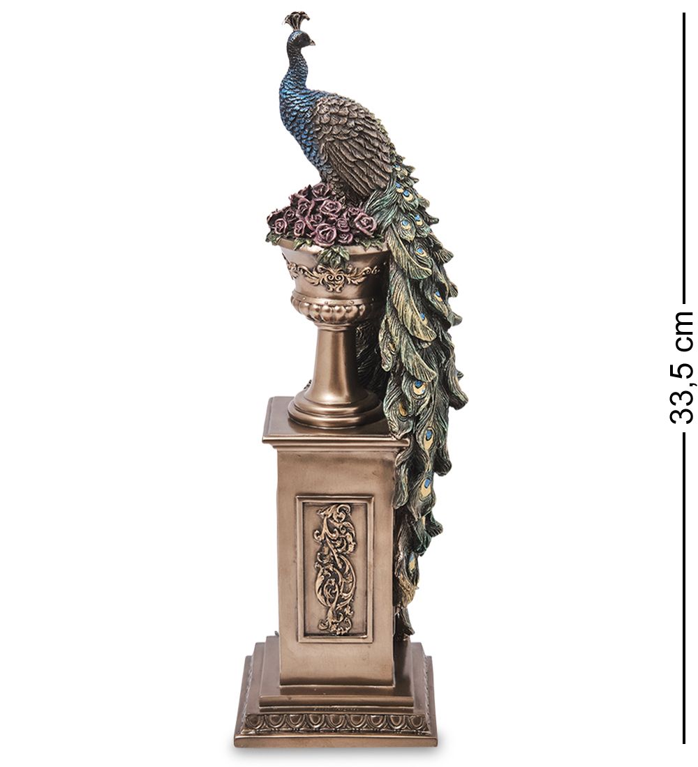 Veronese WS-1335 Статуэтка «Павлин на колонне»
