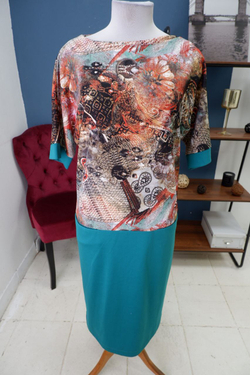 Платье Magda комбинированное 44 размер, новое