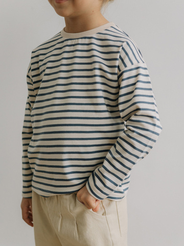 Лонгслив в полоску, Синий