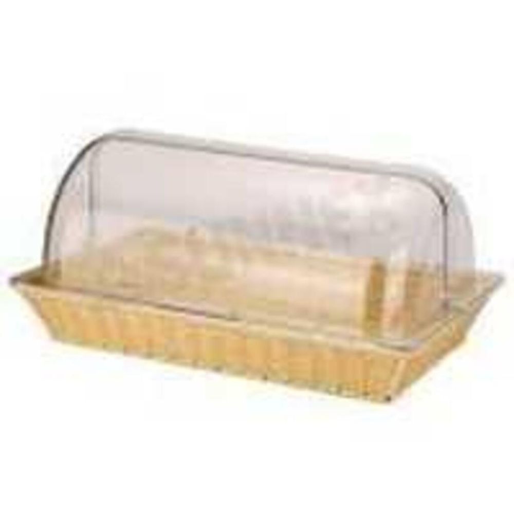 Корзина для хлеба и выкладки 41*28 см h8,5 см с откидной Roll-top крышкой ротанг SUNNEX