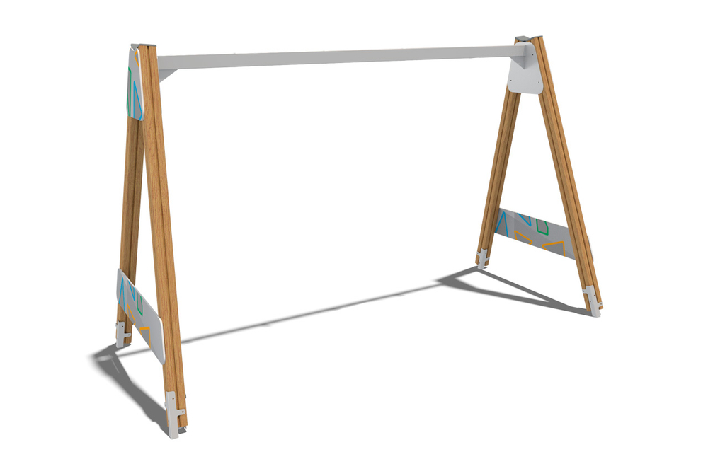 Качели двухсекционные «Открытие» без подвесов КЧ110.00.1