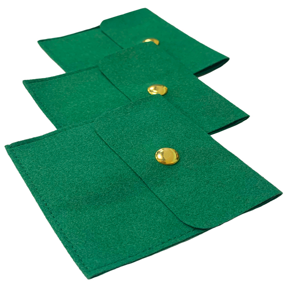 Мешочек плоский 80×80 мм упаковка украшений с кнопкой