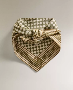 ZARA HOME КЛЕТЧАТАЯ ХЛОПКОВАЯ ЛЬНЯНАЯ БАНДАНА ДЛЯ ДОМАШНИХ ЖИВОТНЫХ