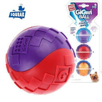 75326 Игрушка для собак Три мяча с пищалкой 5см, серия GiGwi BALL, Gigwi
