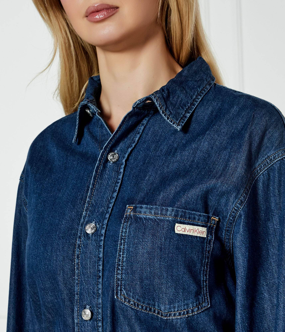 Джинсовое платье Calvin Klein Jeans - голубой(J20J225008)