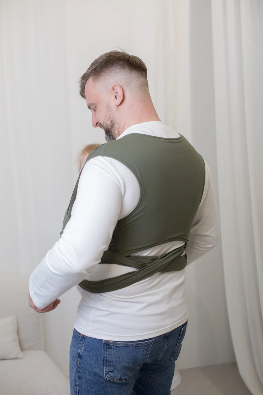 Трикотажный слинг QUICK HUGS (без намотки) цвет Хаки