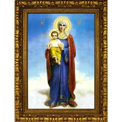 Благодатное Небо (Что Тя наречем). Икона Богородицы на холсте.