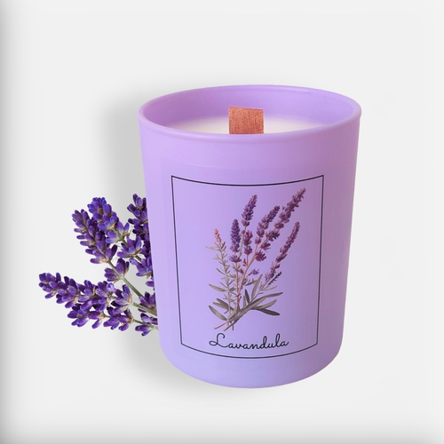 Свеча с ароматом Лаванды, 200 мл