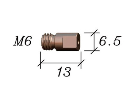 BU-10201 Наконечник сварочный CuCrZr M6*6,5*13L*0,8 ROBO Arctec