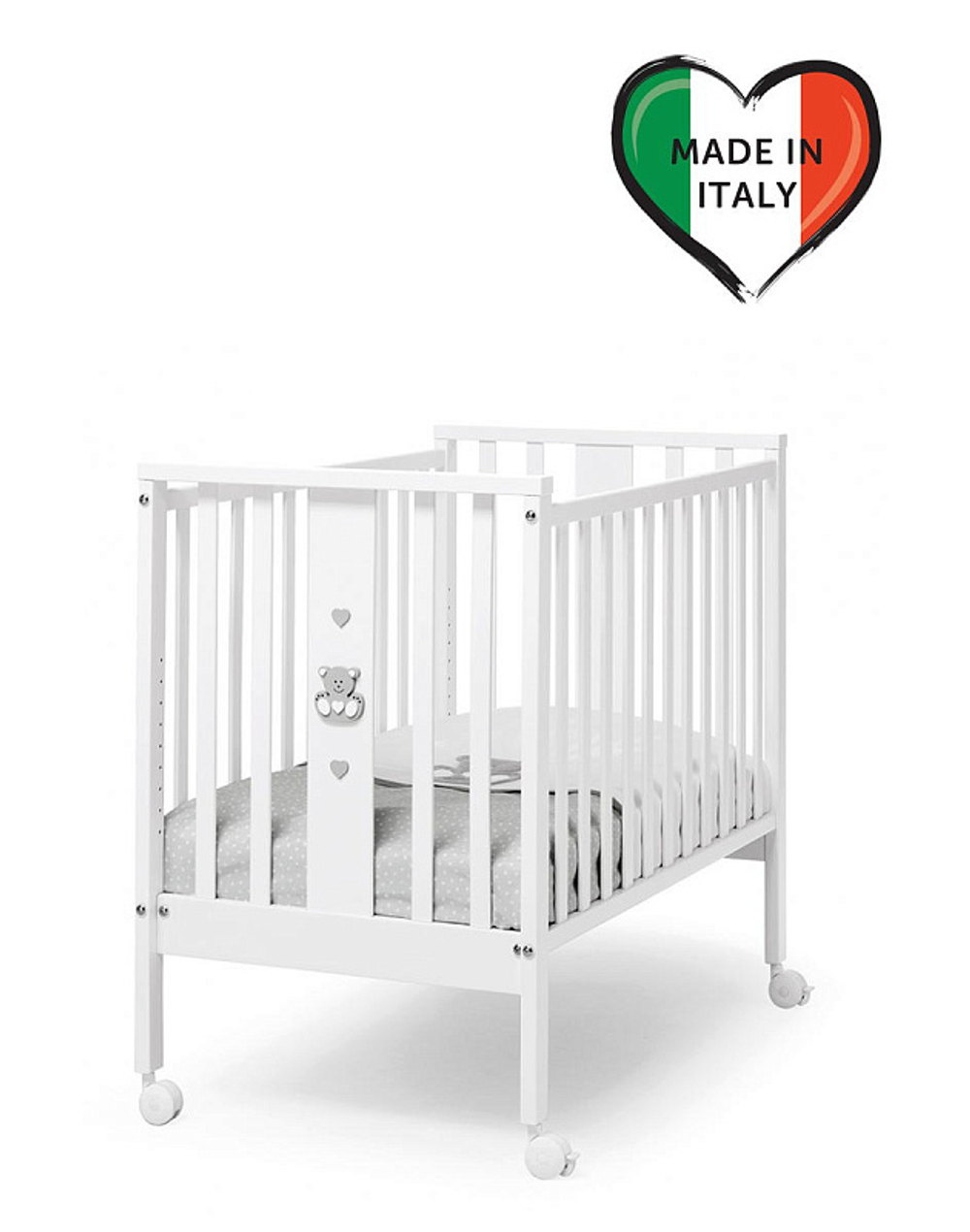 Детская кровать Erbesi Charly белый/серый