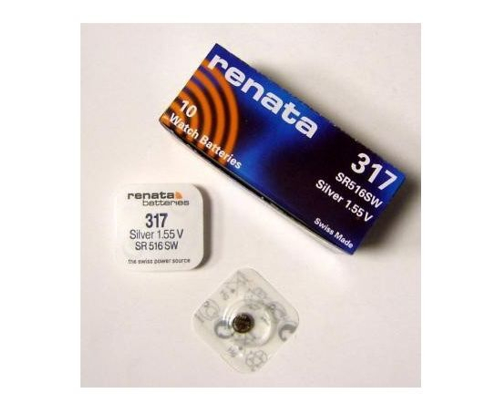 Элемент питания Renata  R317 (SR516SW) BL1