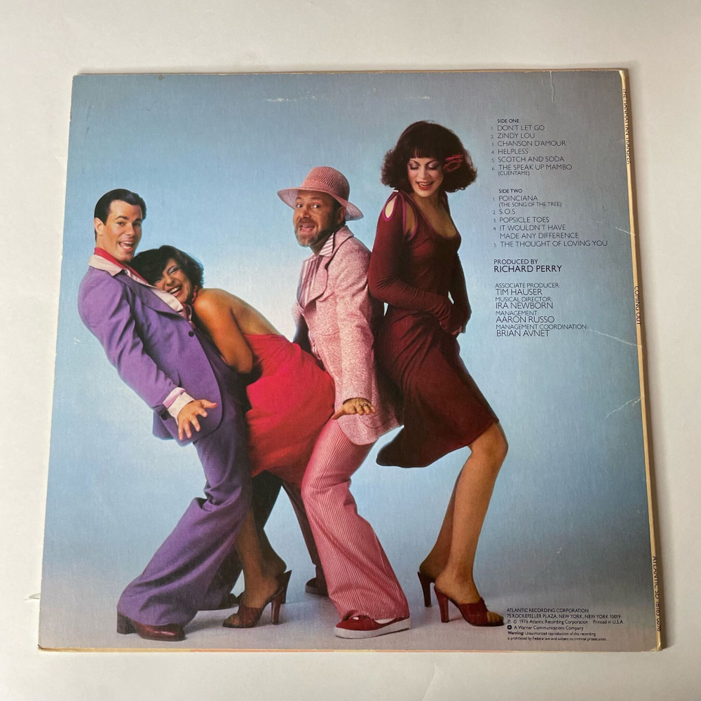 Винтажная виниловая пластинка LP The Manhattan Transfer (USA 1976) Scotch And Soda
