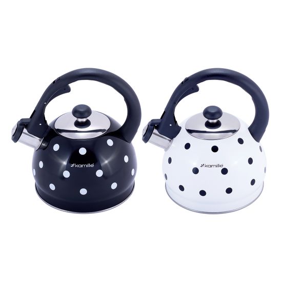 Чайник 2 л. из нержавеющей стали со свистком Kamille KM-1070 и нейлоновой ручкой