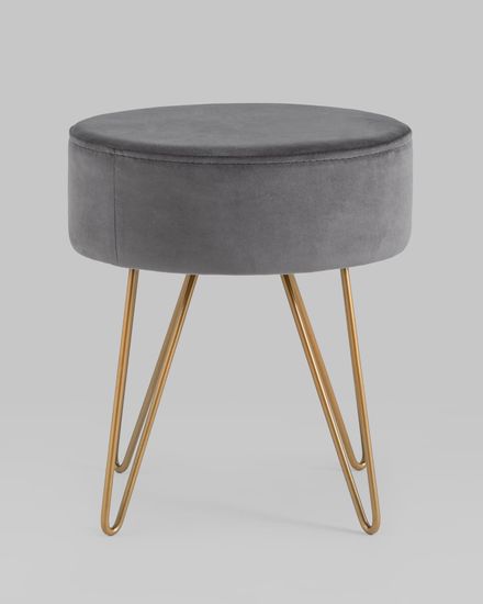 Пуф Спейси велюр серый