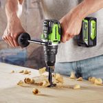 Дрель-шуруповерт ударная акк. Greenworks GD24DD140, 24V,б/щет,70/140Нм,Anti-kickback,1x4Ач,ЗУ,кор (3707607CUB)