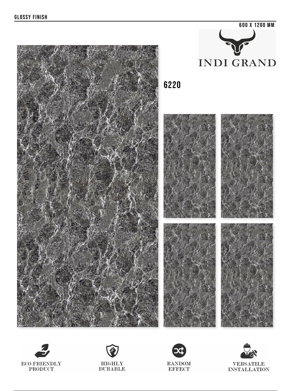 Керамогранит glossy №3 60х120, 6220