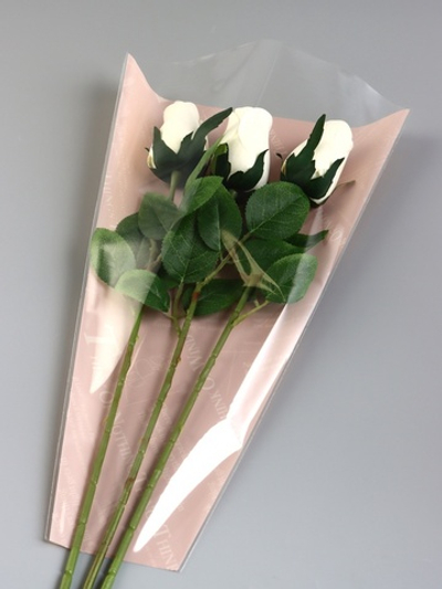 Пакет цветочный Конус, розовый, 28×9×44 см±1 см