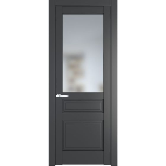 Межкомнатная дверь эмаль Profil Doors 3.5.3PD графит остеклённая